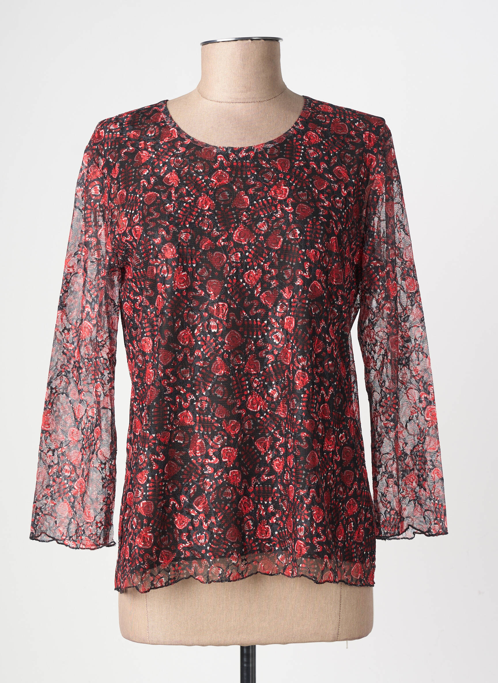 Top manches longues manches longues noir GEVANA femme