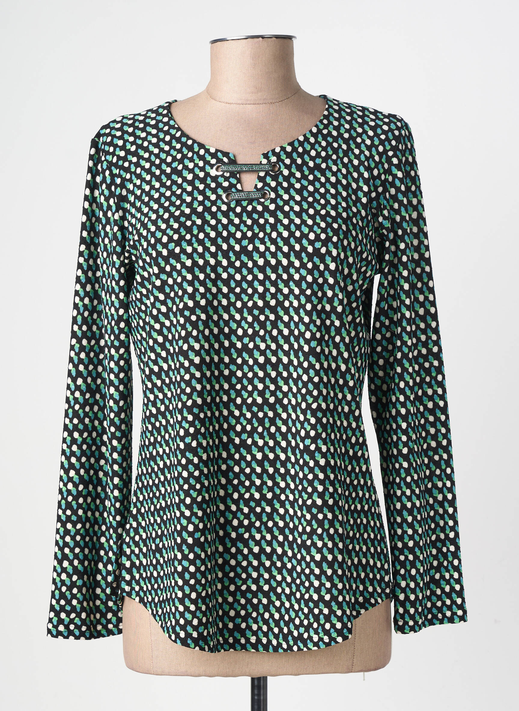 Top manches longues manches longues vert GEVANA femme