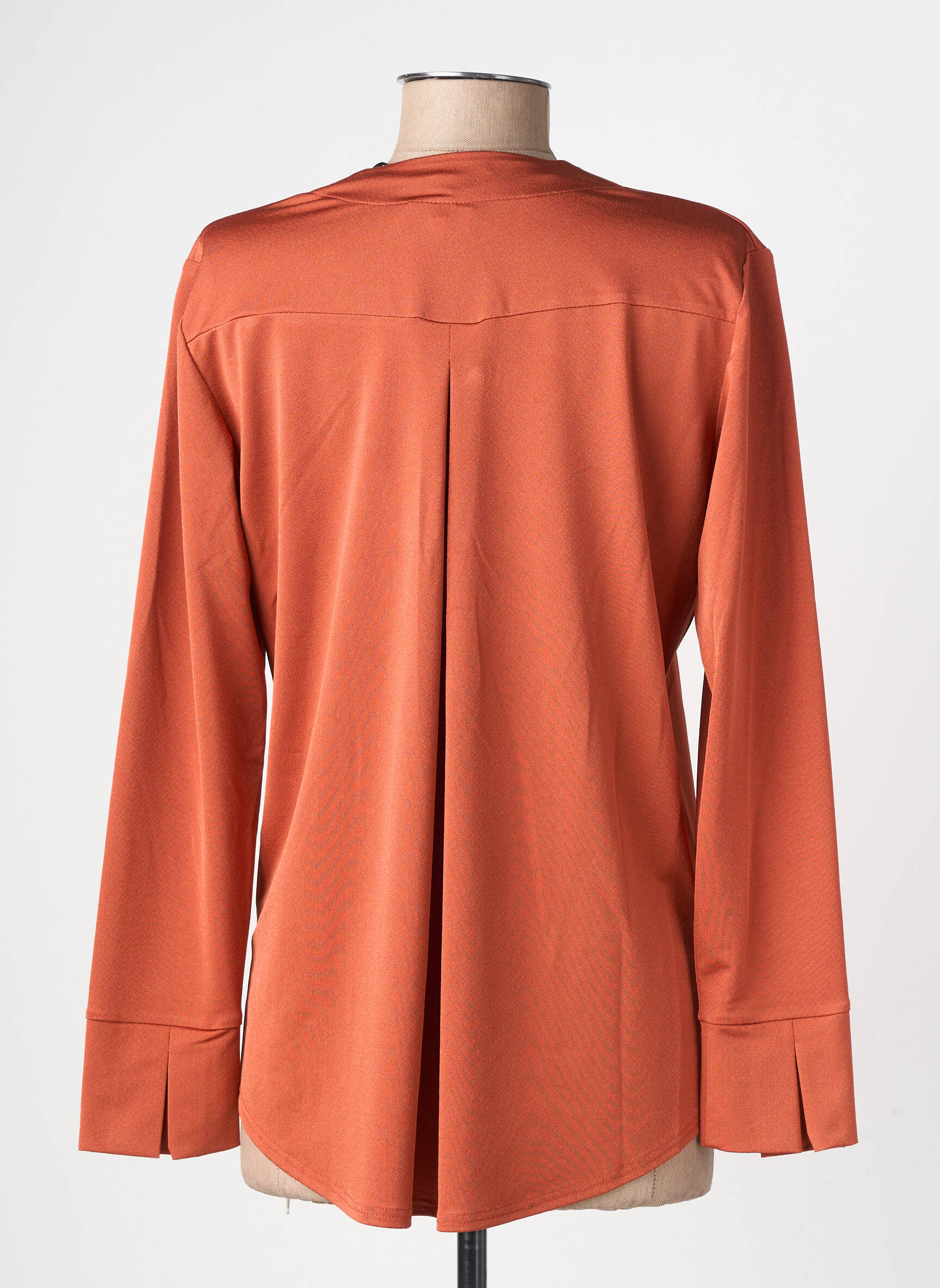 Blouse manches longues manches longues orange GEVANA femme