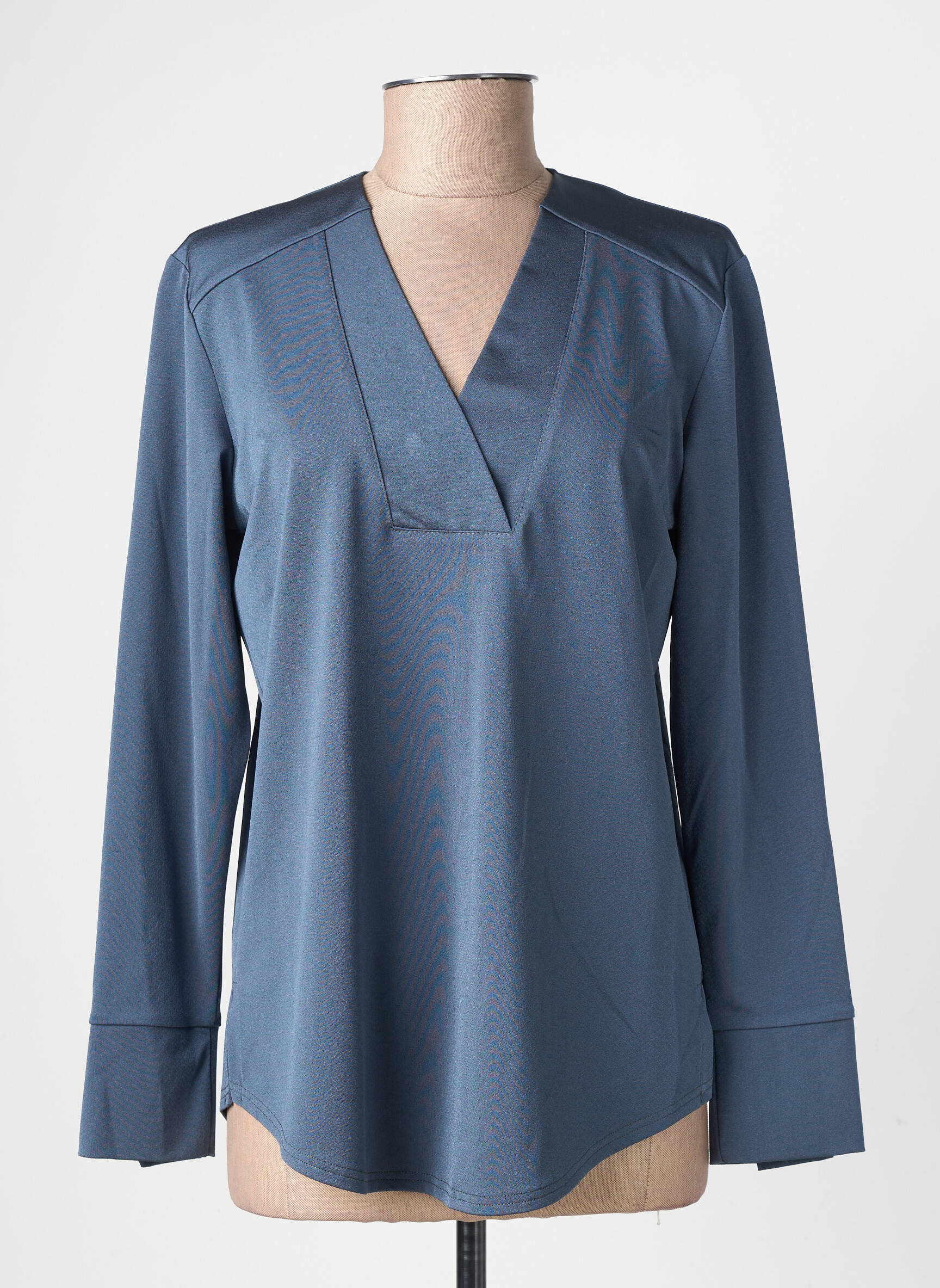 Blouse manches longues manches longues vert GEVANA femme
