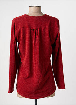 Pull tissage chiné manches longues orange GEVANA femme