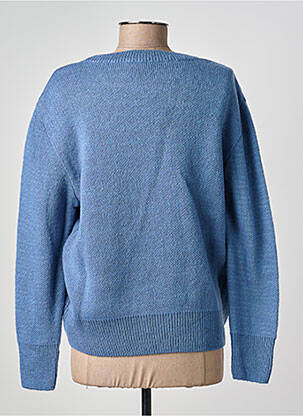 Pull stretch manches longues bleu GEVANA femme