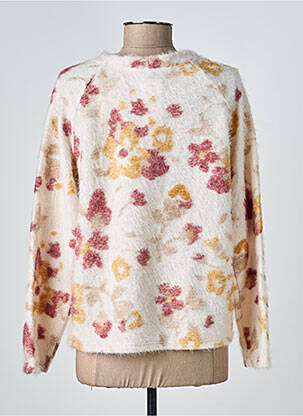 Pull stretch manches longues beige GEVANA femme