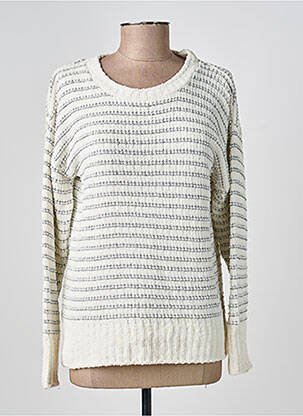 Pull stretch manches longues beige GEVANA femme
