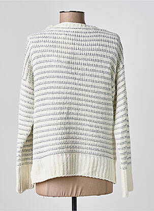 Pull stretch manches longues beige GEVANA femme