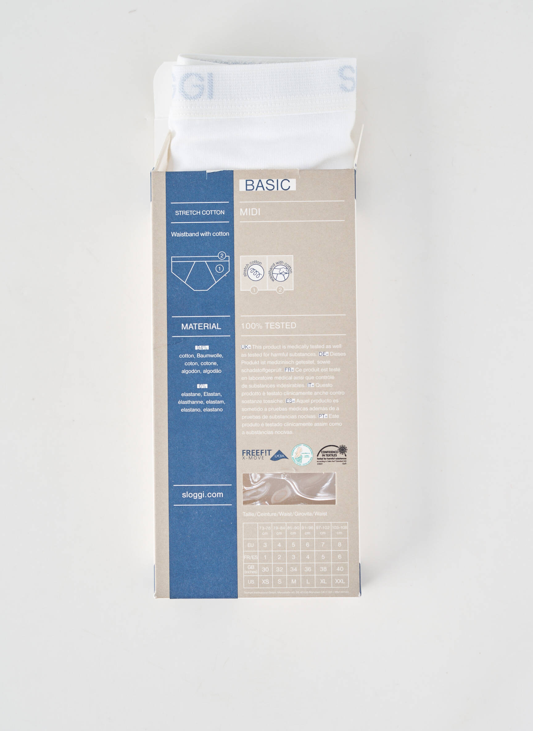 Boxer stretch blanc SLOGGI homme