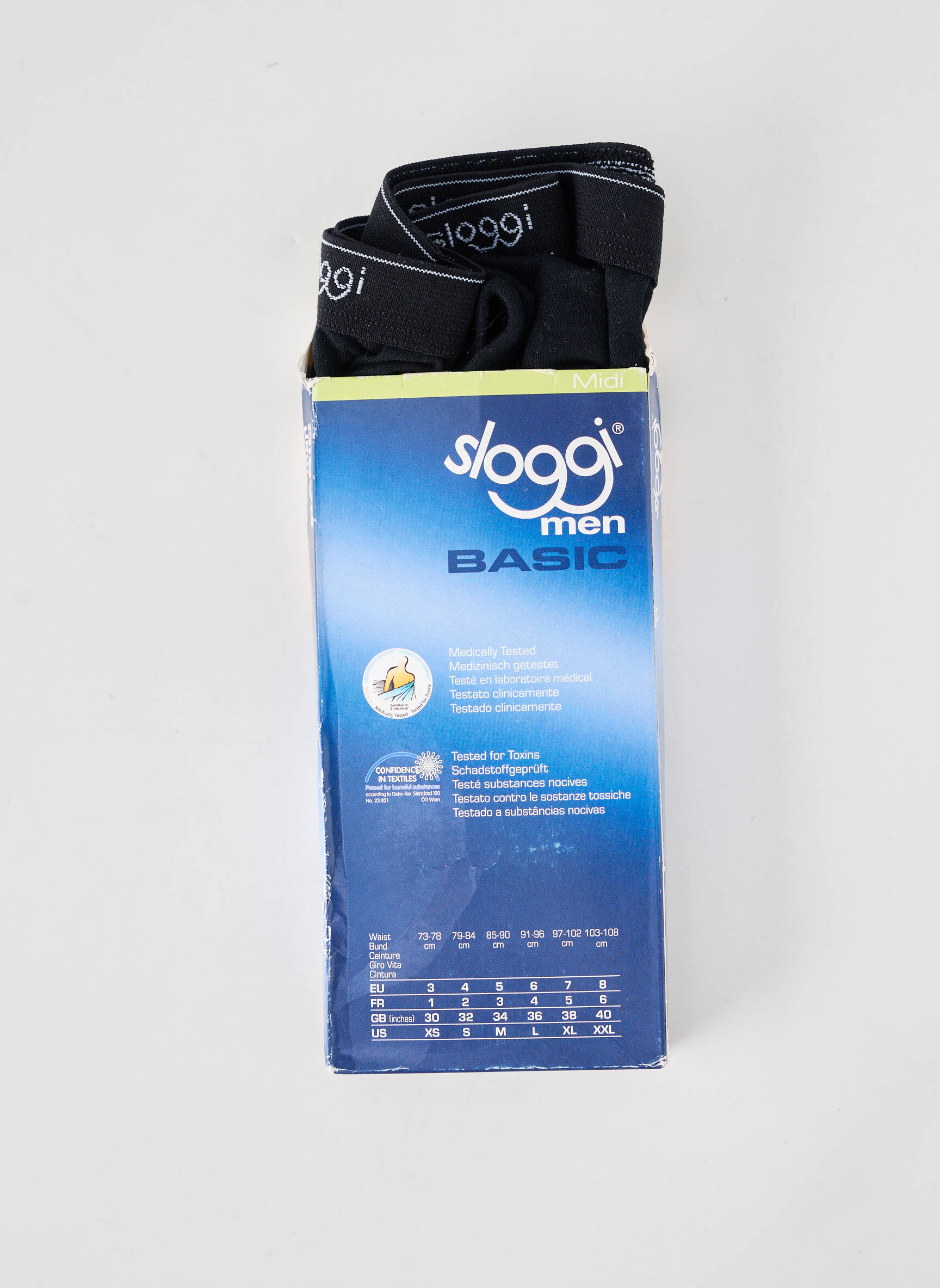 Slip stretch noir SLOGGI homme