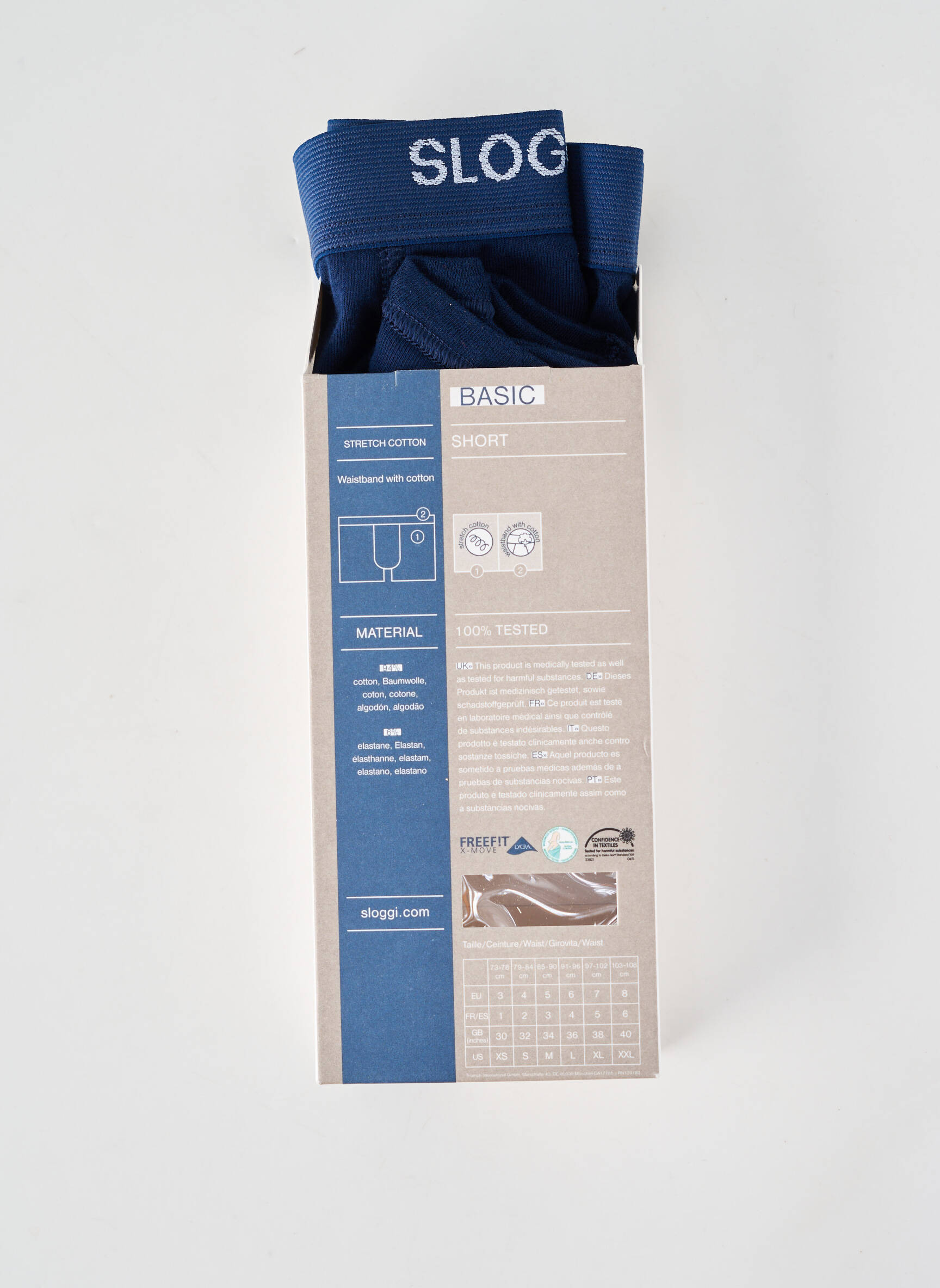 Boxer stretch bleu SLOGGI homme