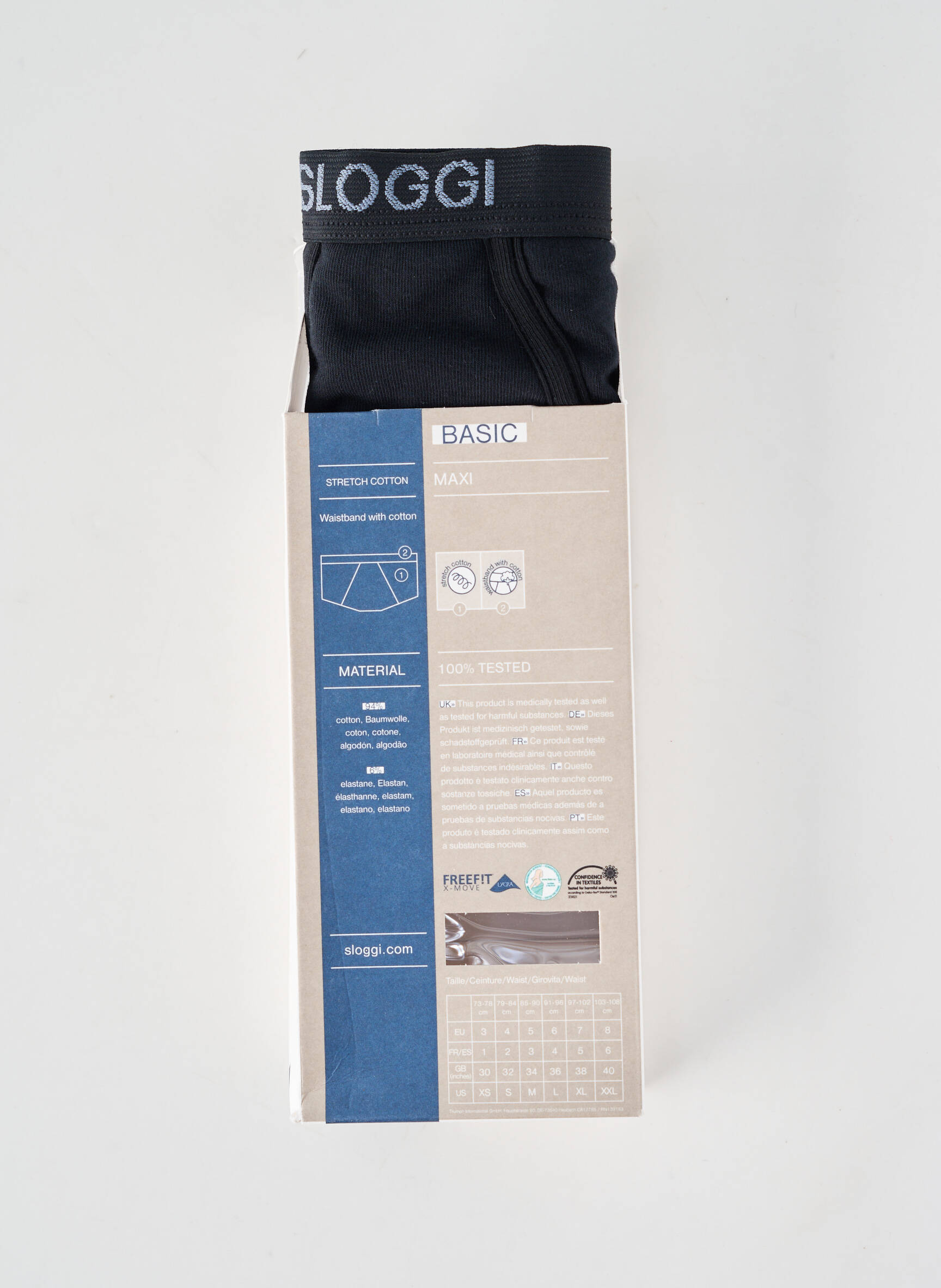 Boxer stretch noir SLOGGI homme