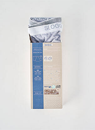 Boxer stretch gris SLOGGI homme