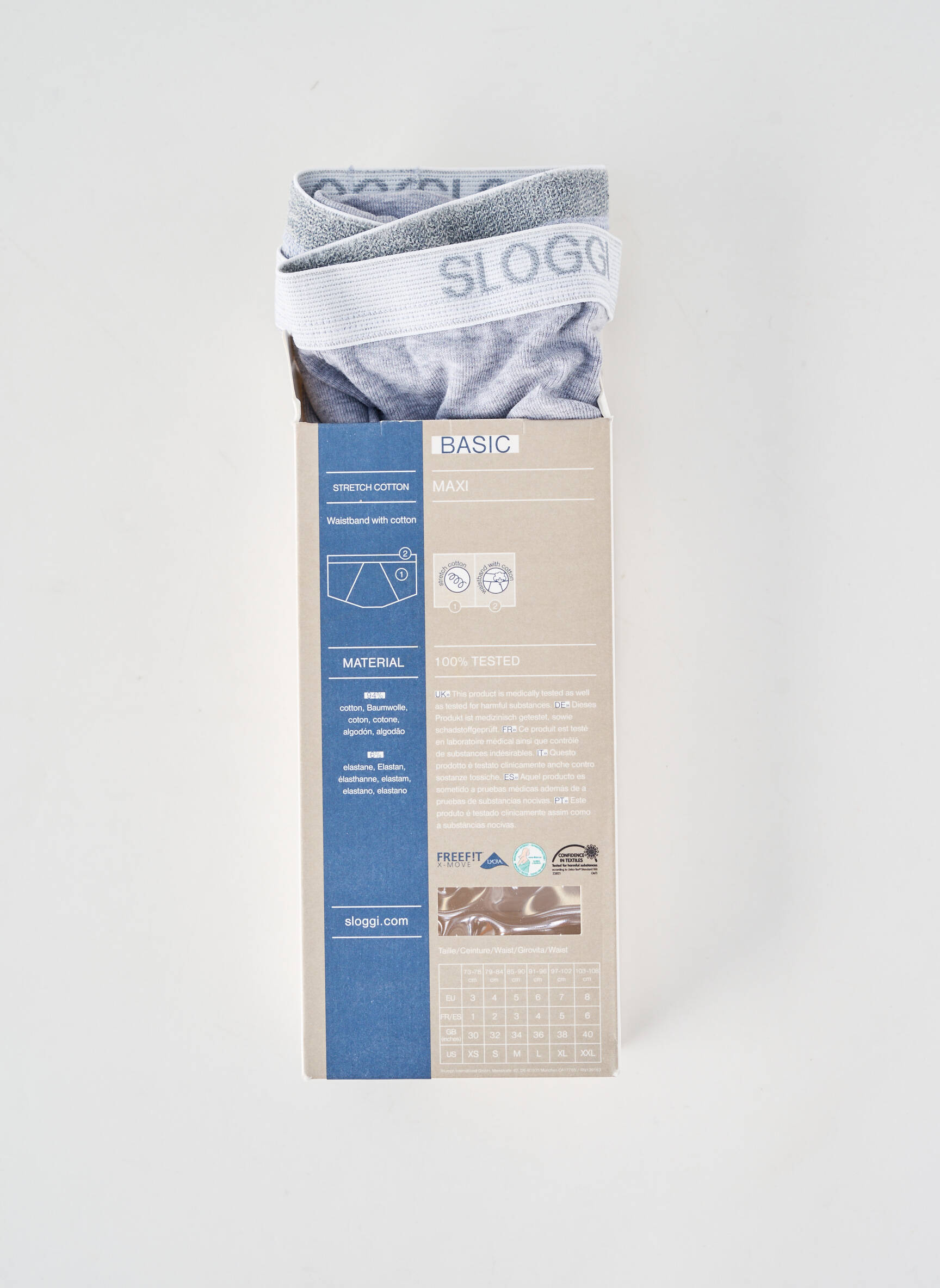 Boxer stretch gris SLOGGI homme