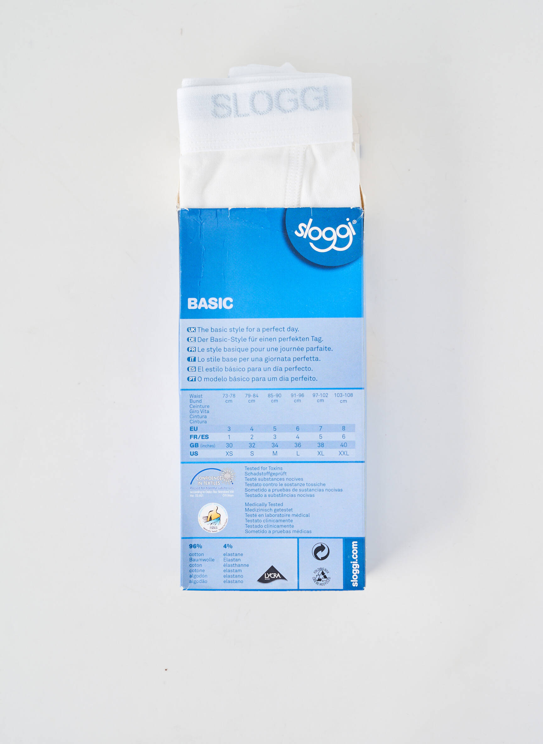 Boxer stretch blanc SLOGGI homme