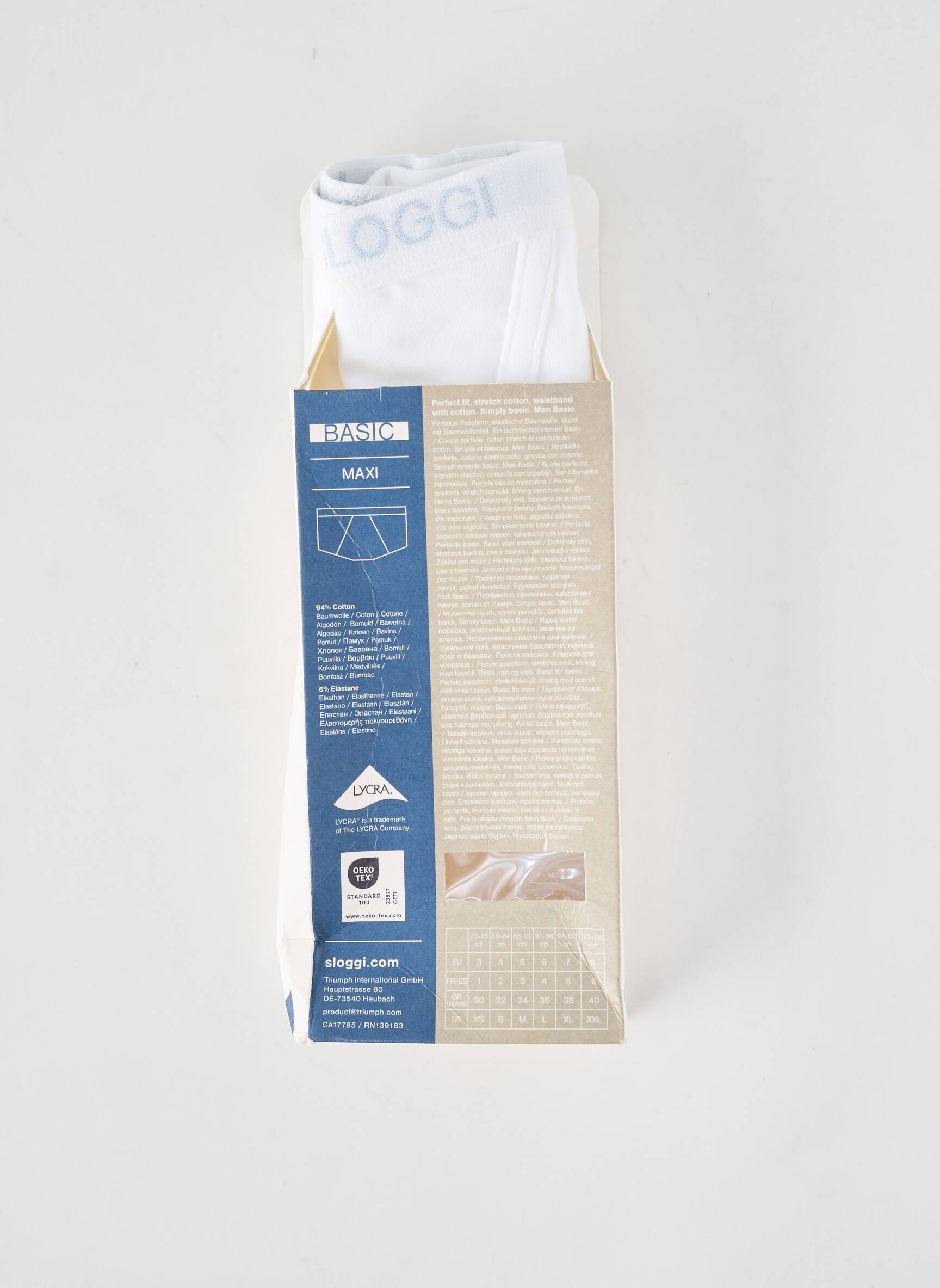 Boxer stretch blanc SLOGGI homme