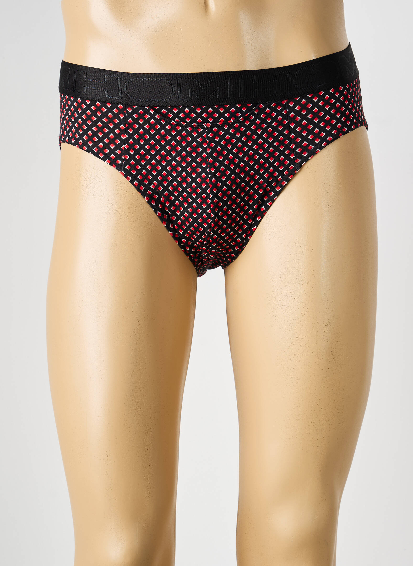 Slip imprimé géométrique noir HOM homme