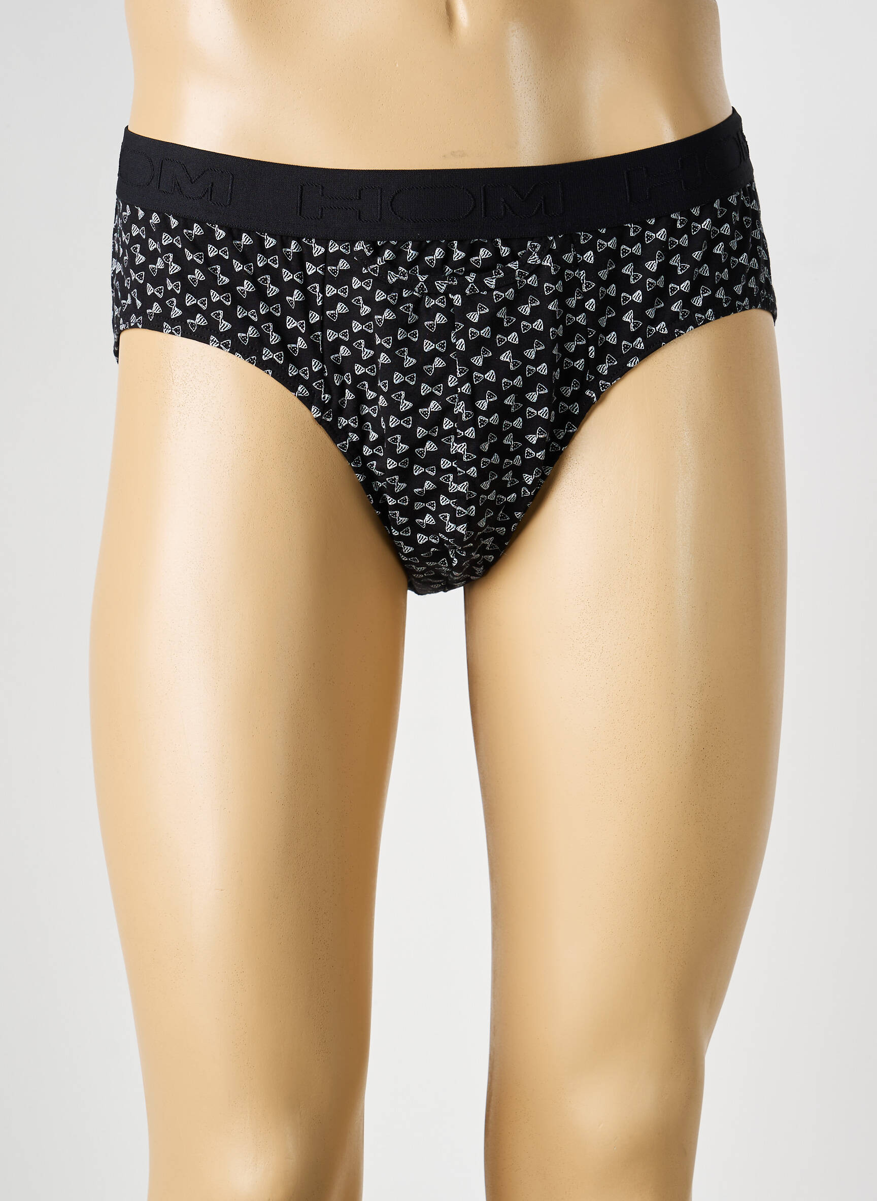 Slip imprimé fantaisie noir HOM homme