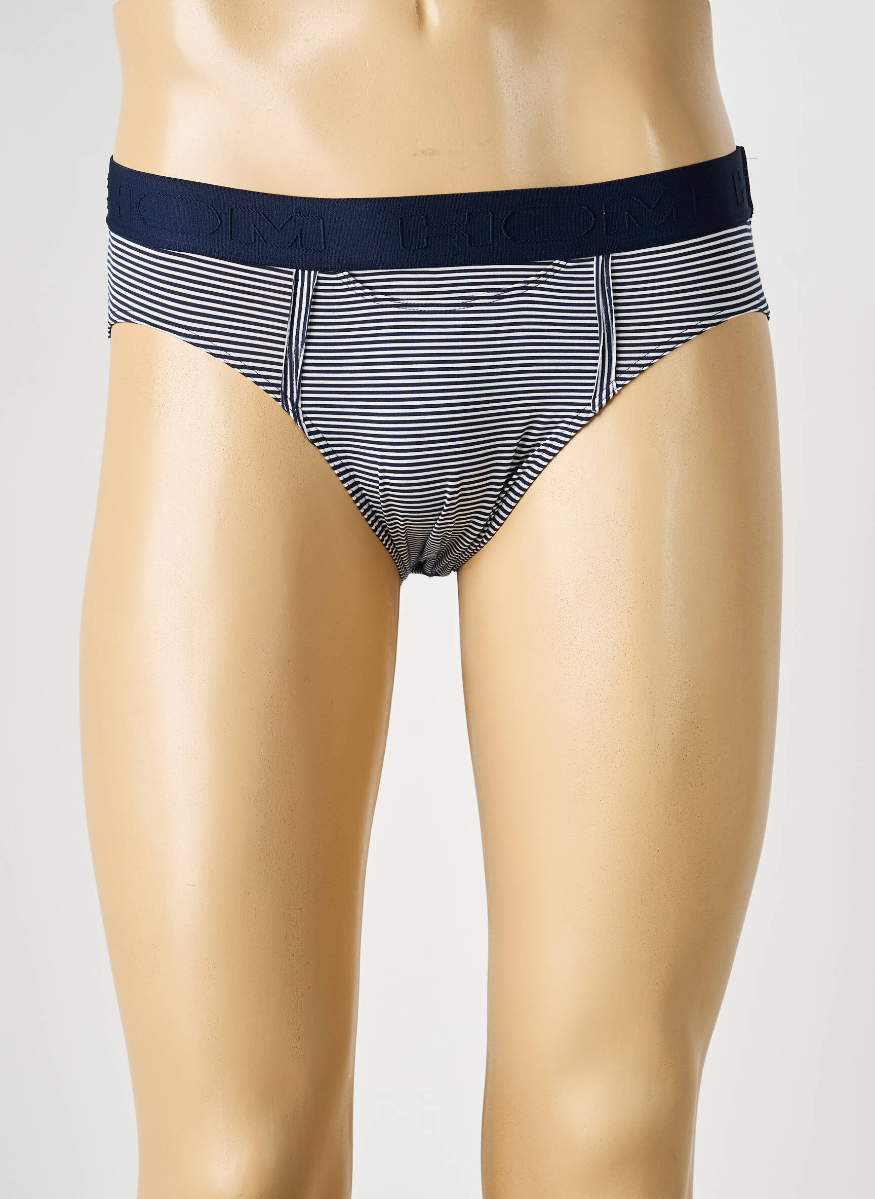 Slip imprimé rayures noir HOM homme
