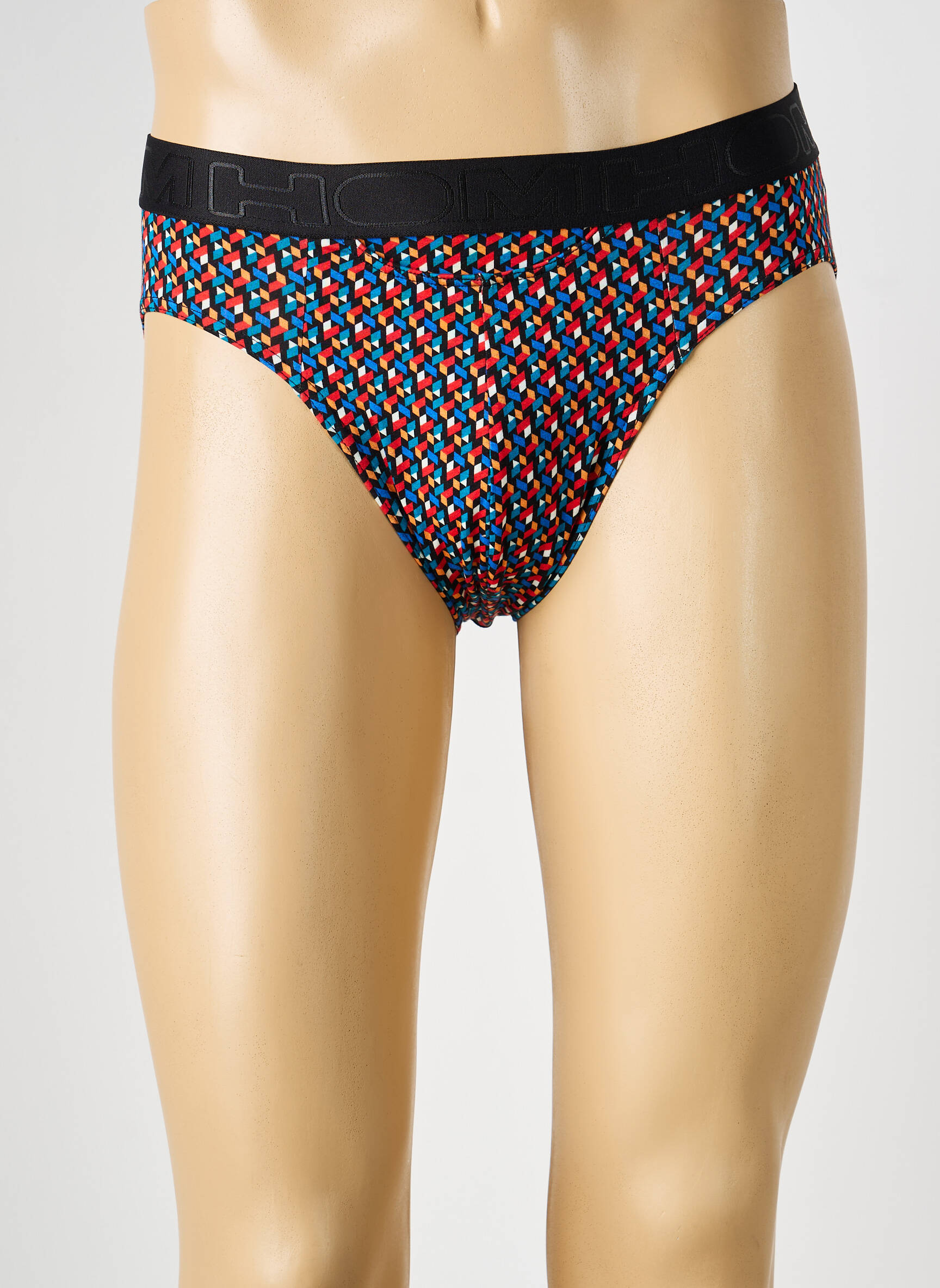 Slip imprimé géométrique noir HOM homme