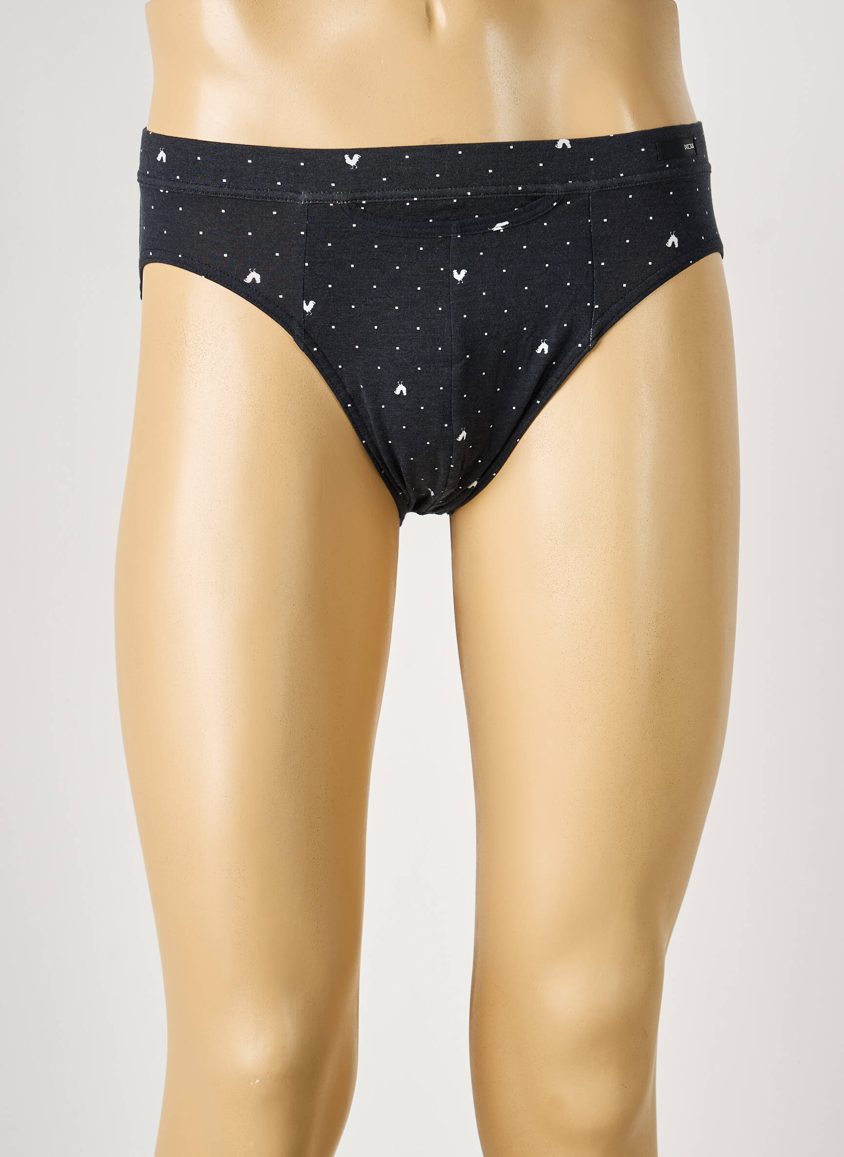 Slip imprimé fantaisie noir HOM homme