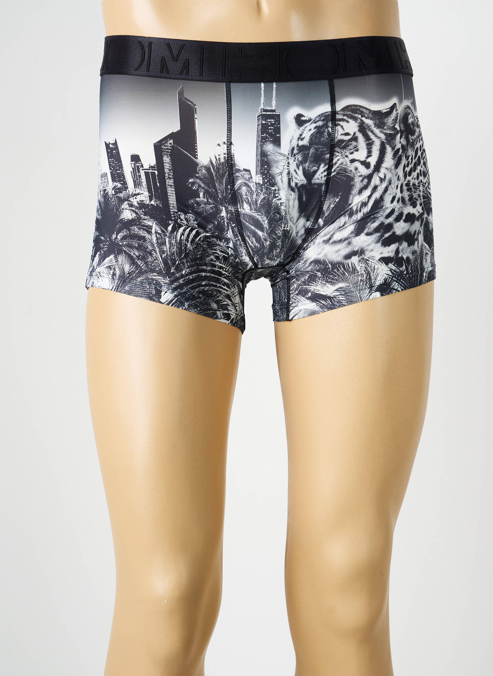 Boxer imprimé fantaisie gris HOM homme