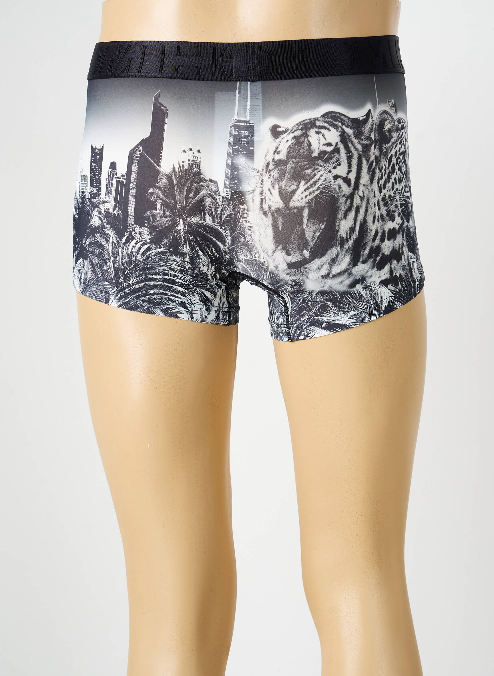 Boxer imprimé fantaisie gris HOM homme