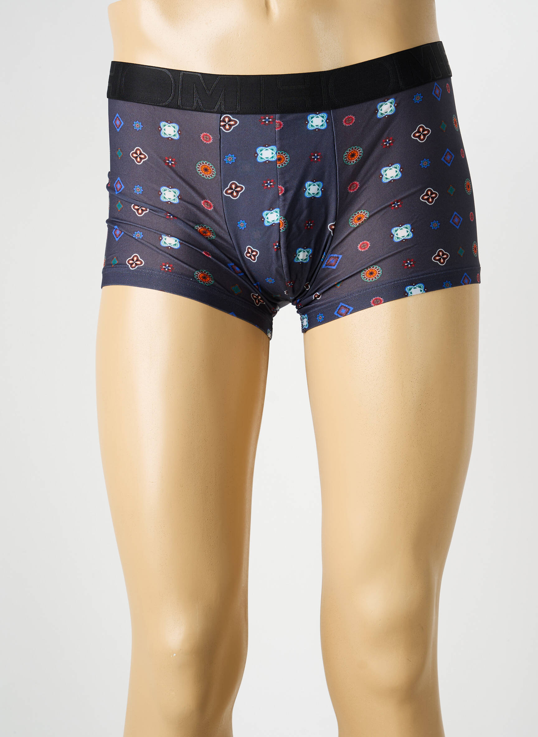 Boxer imprimé fantaisie gris HOM homme