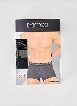 Boxer imprimé fantaisie noir HOM homme