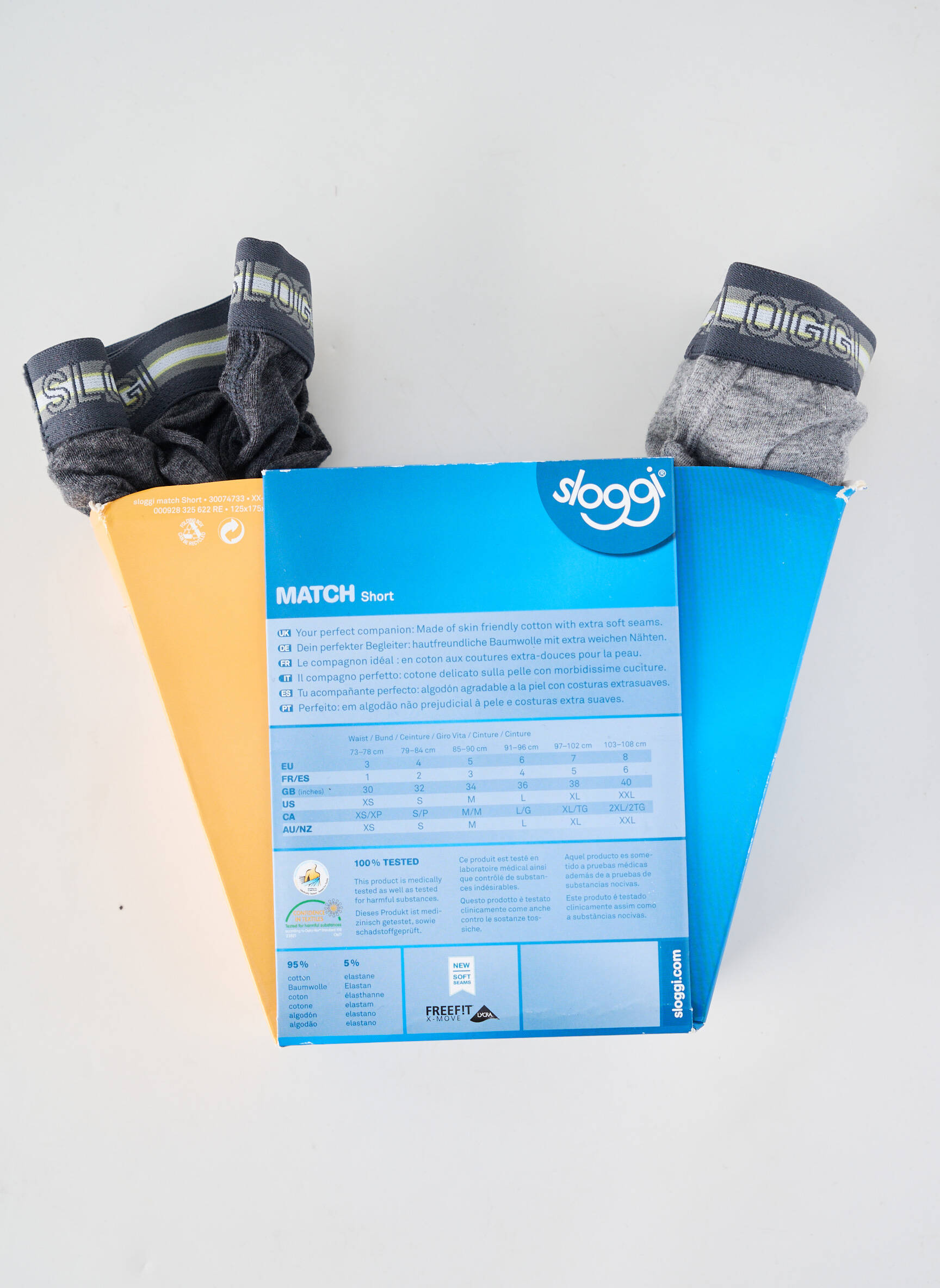 Boxer stretch gris SLOGGI homme