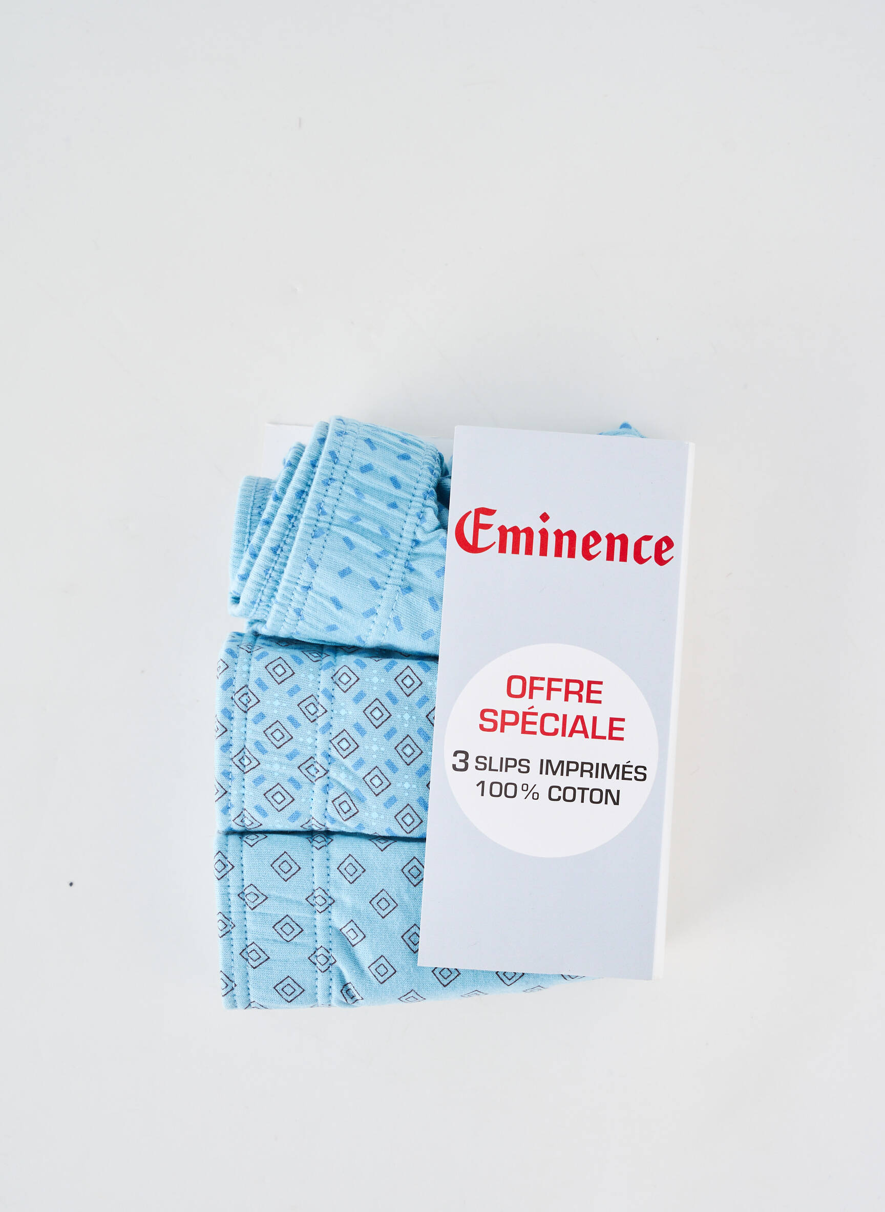 Slip imprimé fantaisie bleu EMINENCE homme