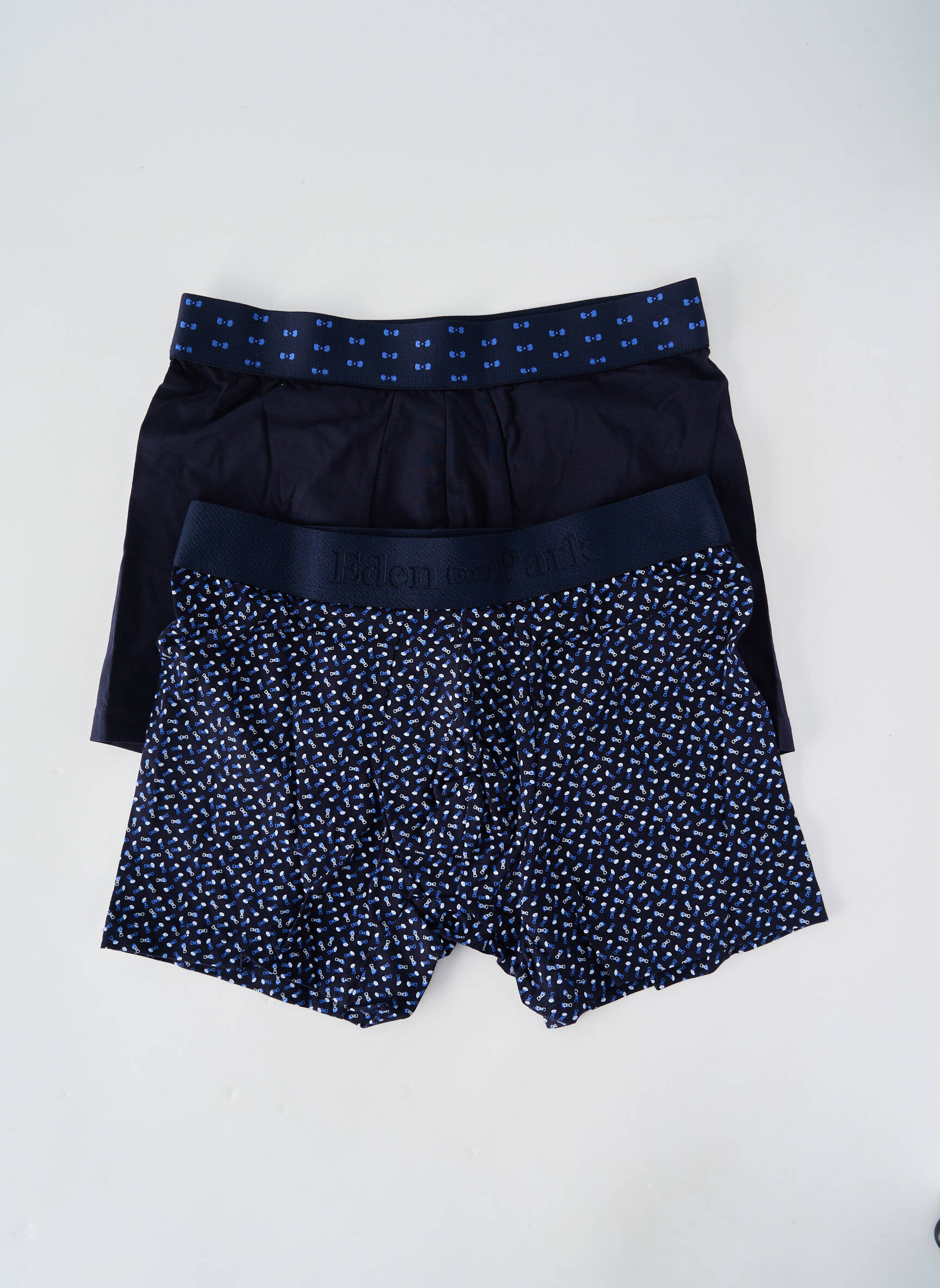 Boxer imprimé fantaisie bleu EDEN PARK homme