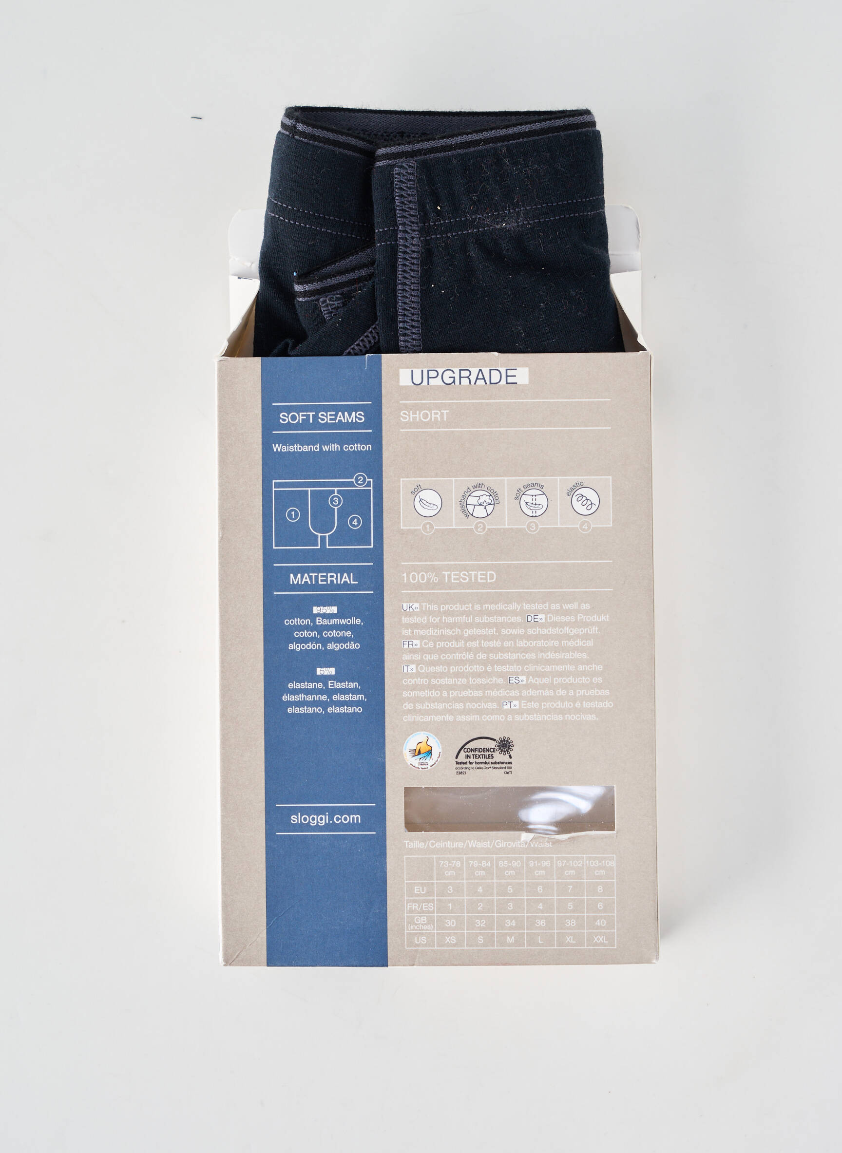 Boxer stretch noir SLOGGI homme