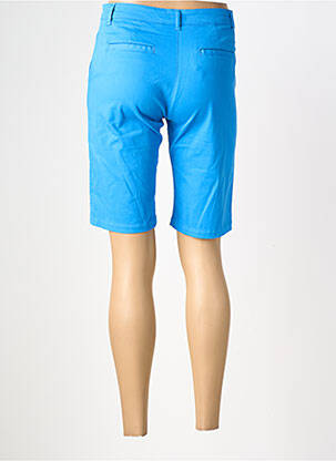 Bermuda tissage popeline taille normale bleu GEVANA femme