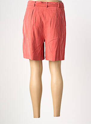 Short fermeture zippée sous rabat boutonné taille normale rouge DIVILUNE femme