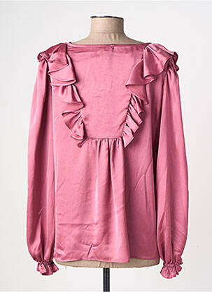 Blouse manches longues manches longues rose GEVANA femme