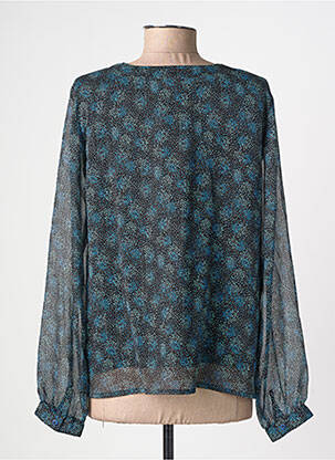 Blouse imprimé fantaisie manches longues noir GEVANA femme
