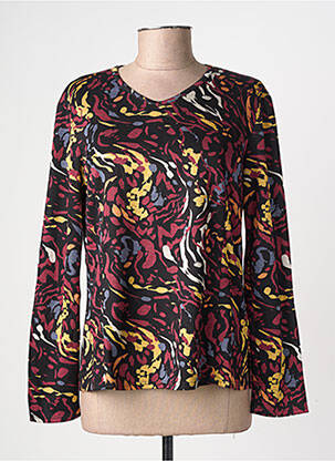 T-shirt imprimé fantaisie manches longues noir GEVANA femme