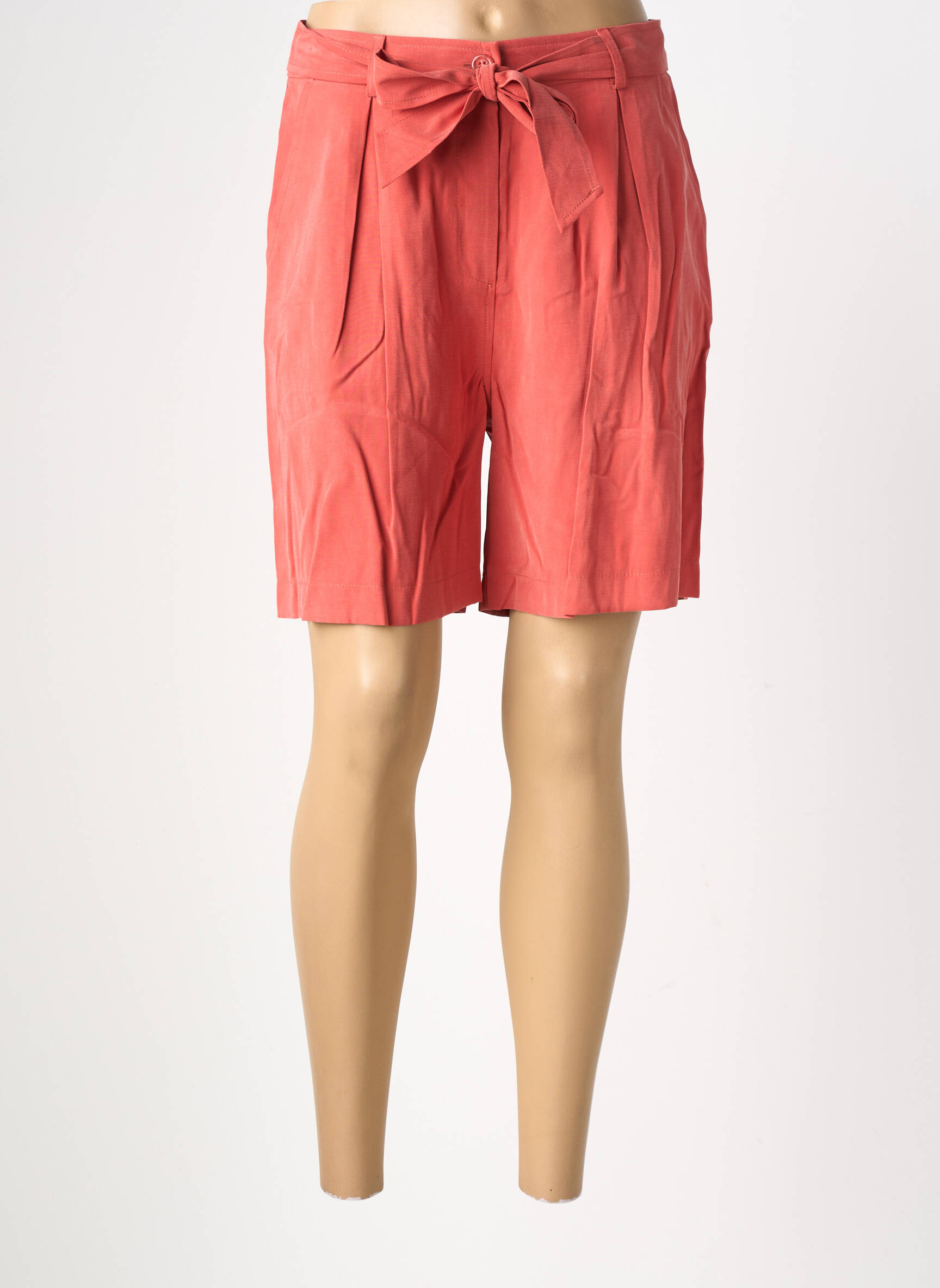 Short fermeture zippée sous rabat boutonné taille normale rouge DIVILUNE femme