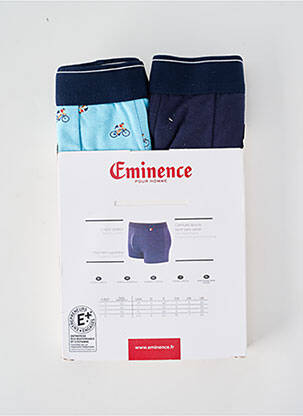 Boxer imprimé fantaisie bleu EMINENCE homme