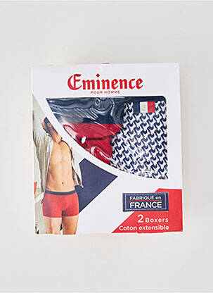 Boxer imprimé fantaisie rouge EMINENCE homme