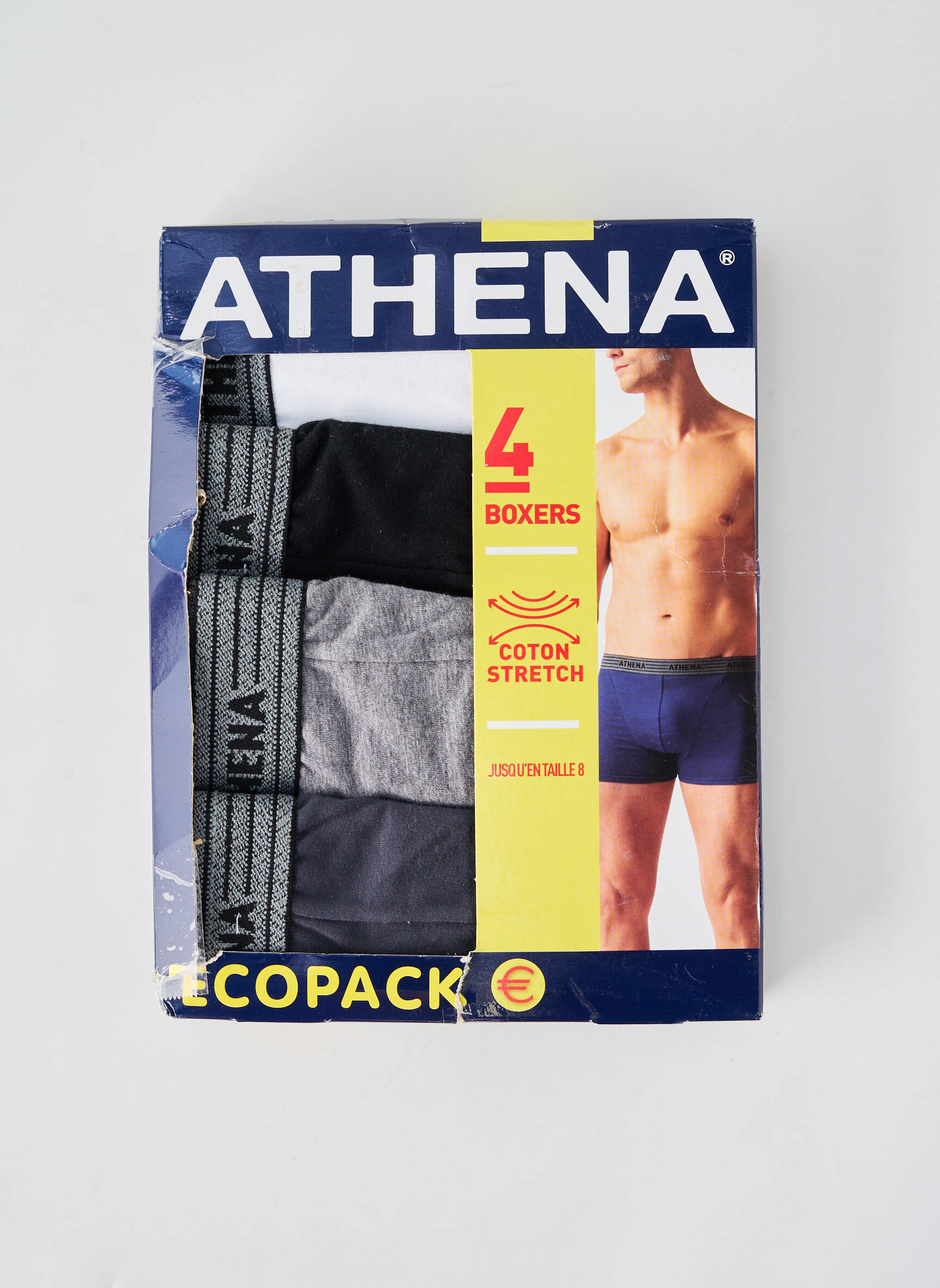 Boxer stretch gris ATHENA homme