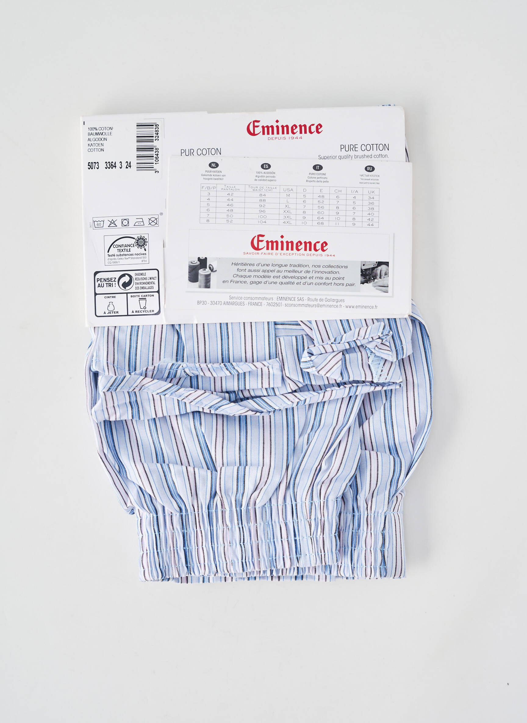 Caleçon stretch bleu EMINENCE homme