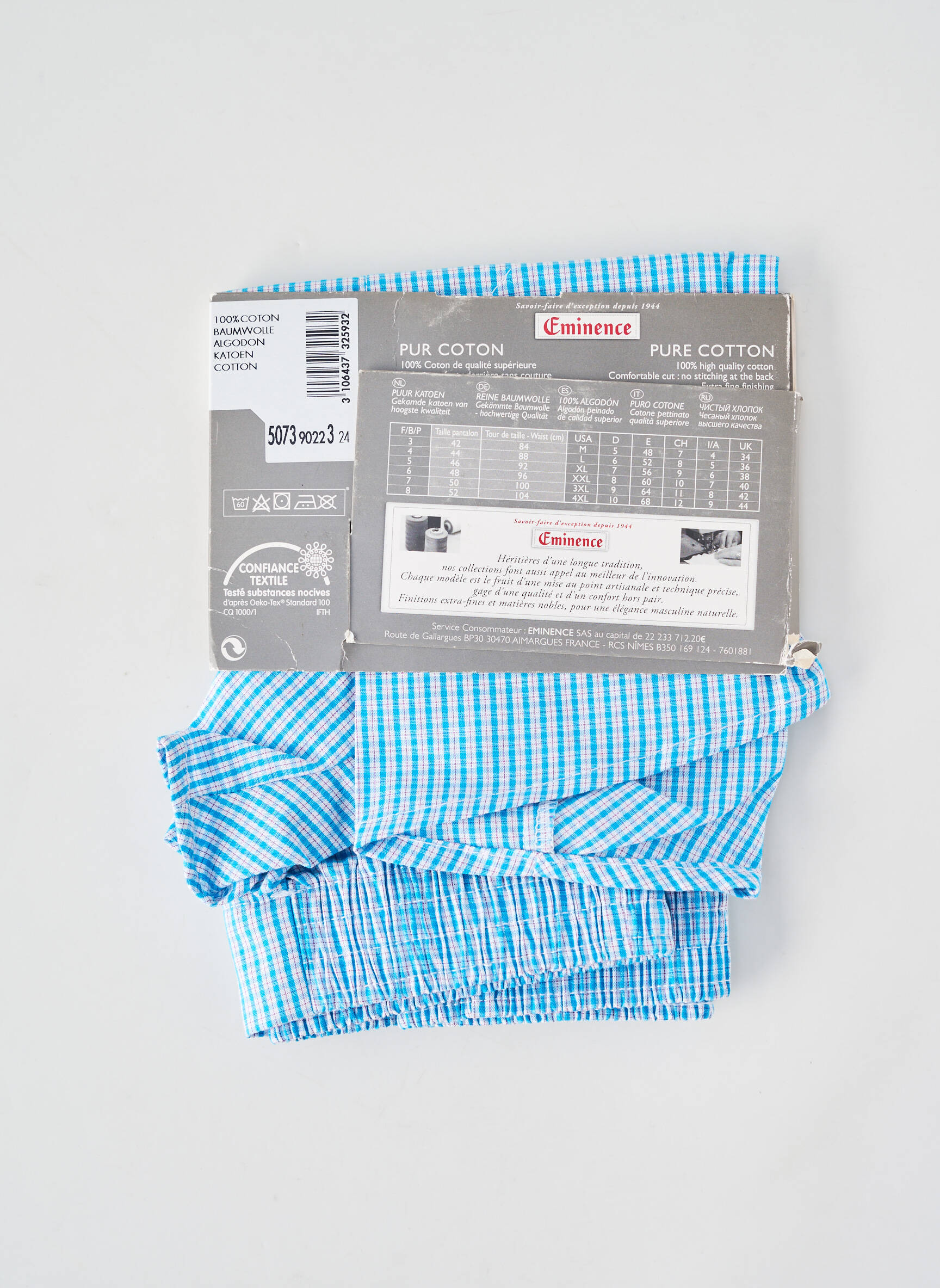 Caleçon imprimé fantaisie bleu EMINENCE homme
