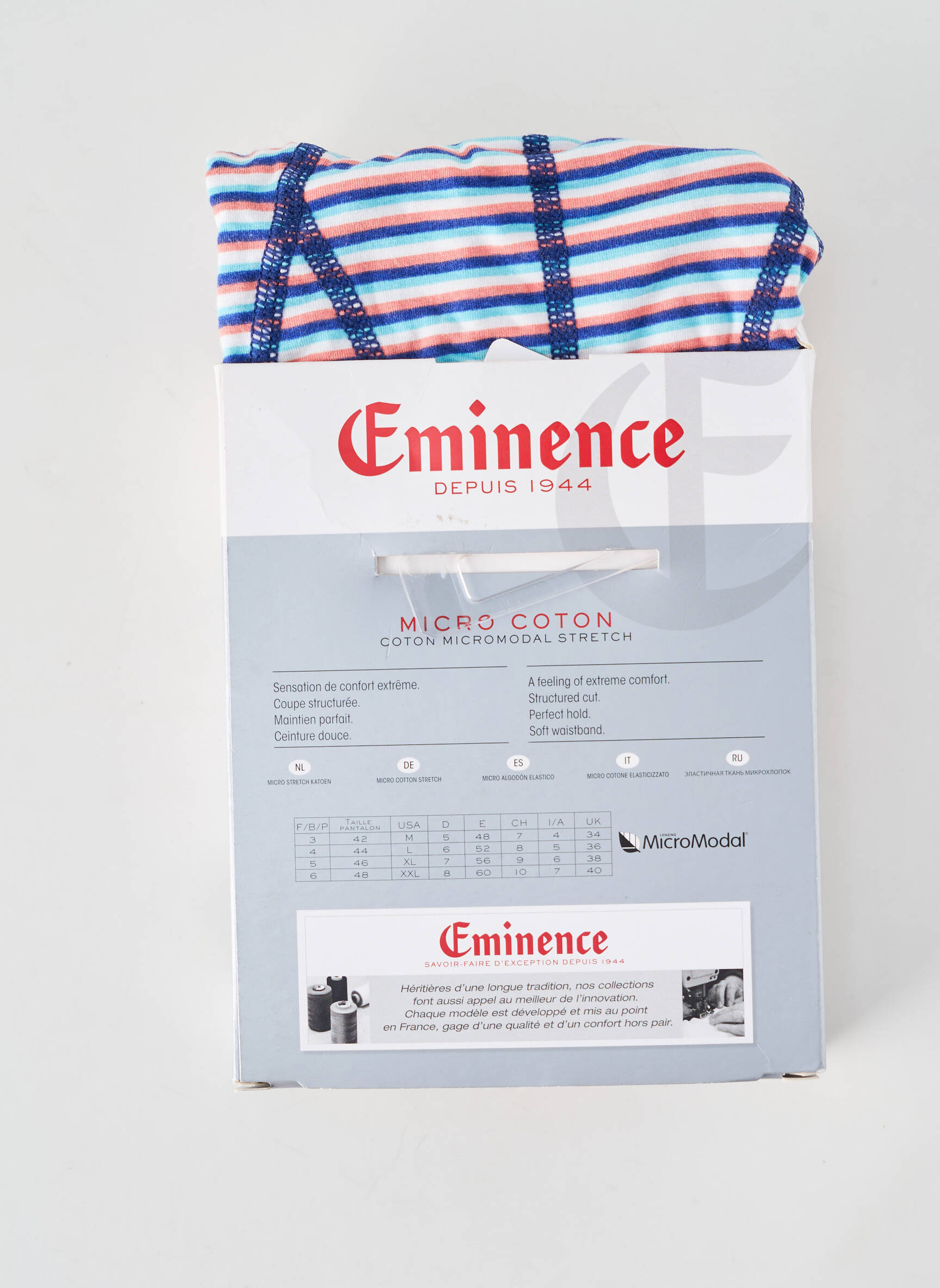 Boxer stretch bleu EMINENCE homme