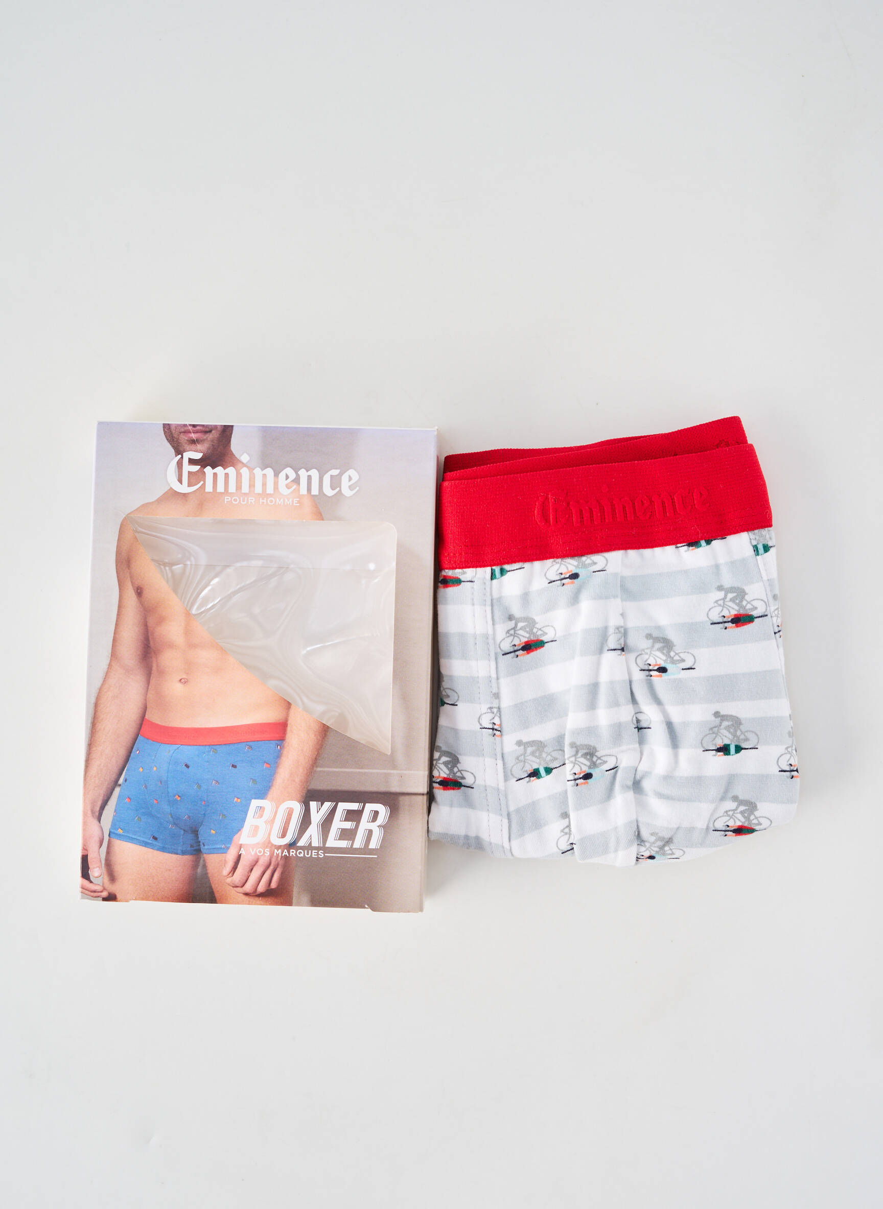 Boxer stretch gris EMINENCE homme