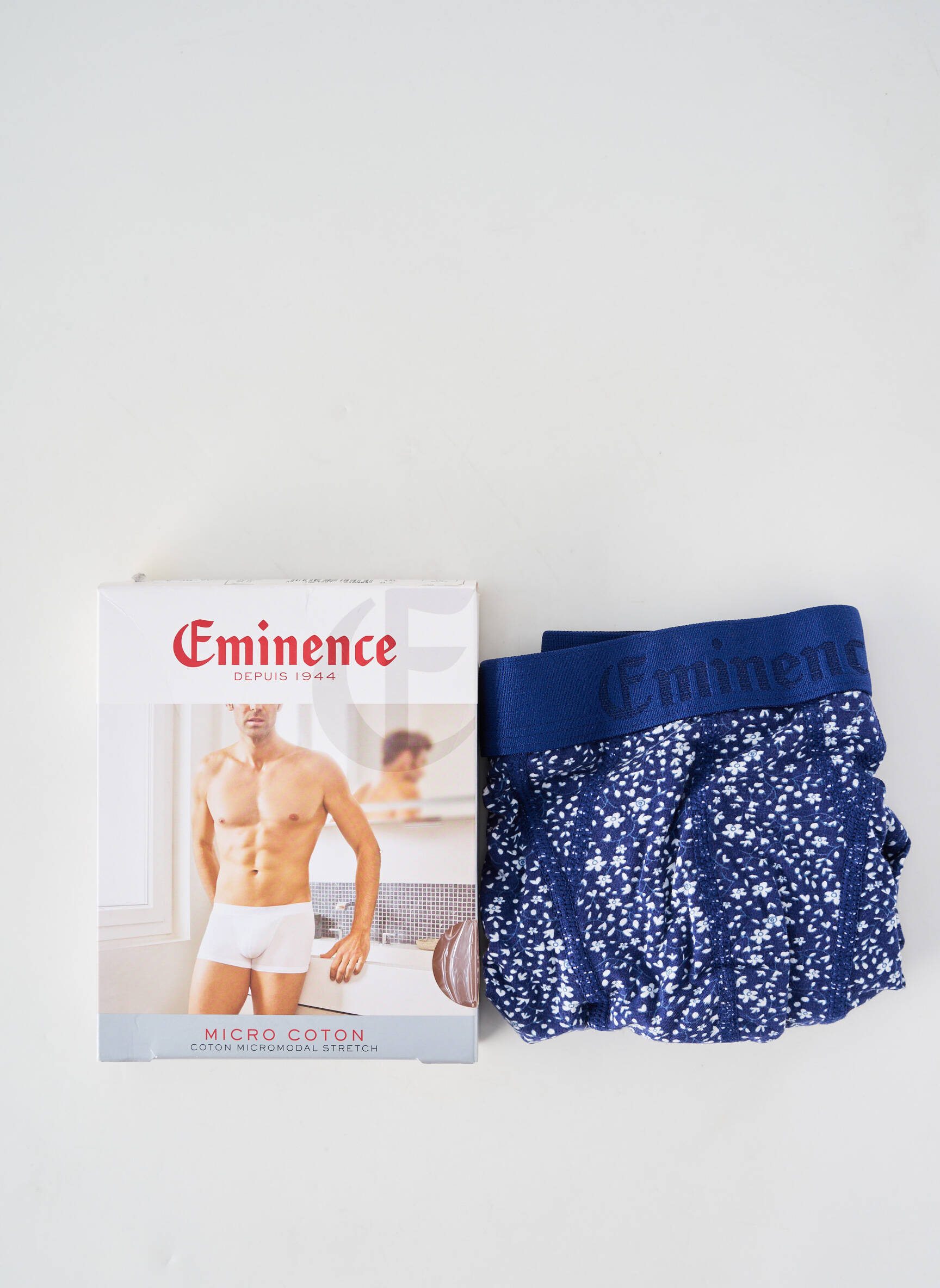 Boxer imprimé fantaisie bleu EMINENCE homme