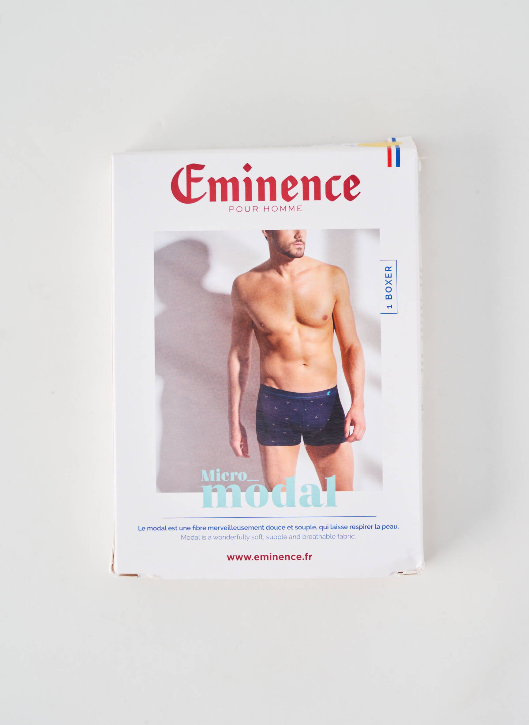 Boxer imprimé fantaisie bleu EMINENCE homme