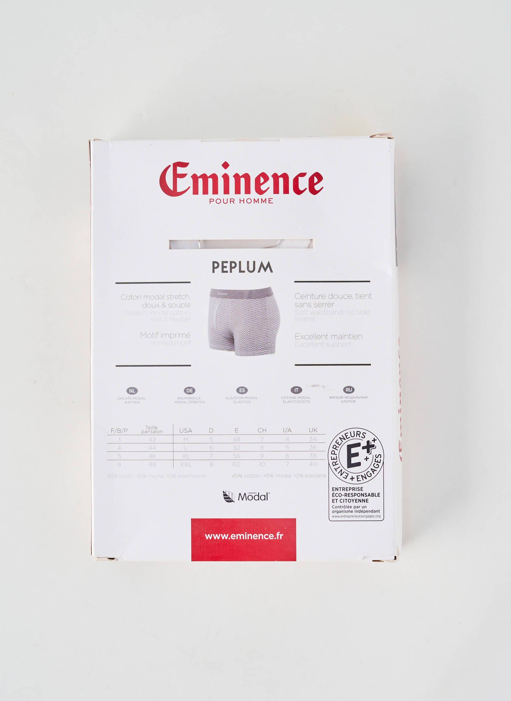 Boxer imprimé fantaisie bleu EMINENCE homme