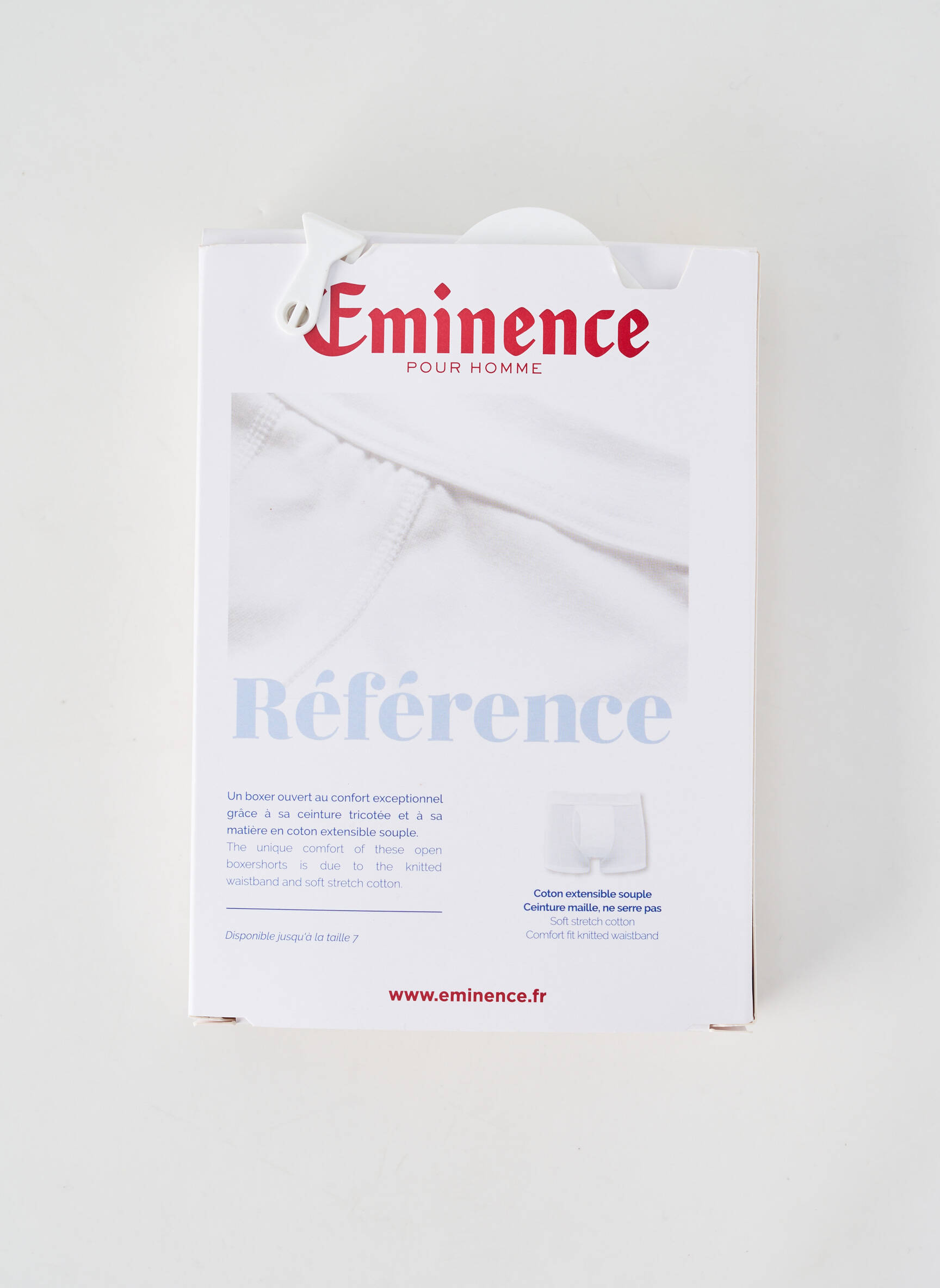 Boxer stretch blanc EMINENCE homme