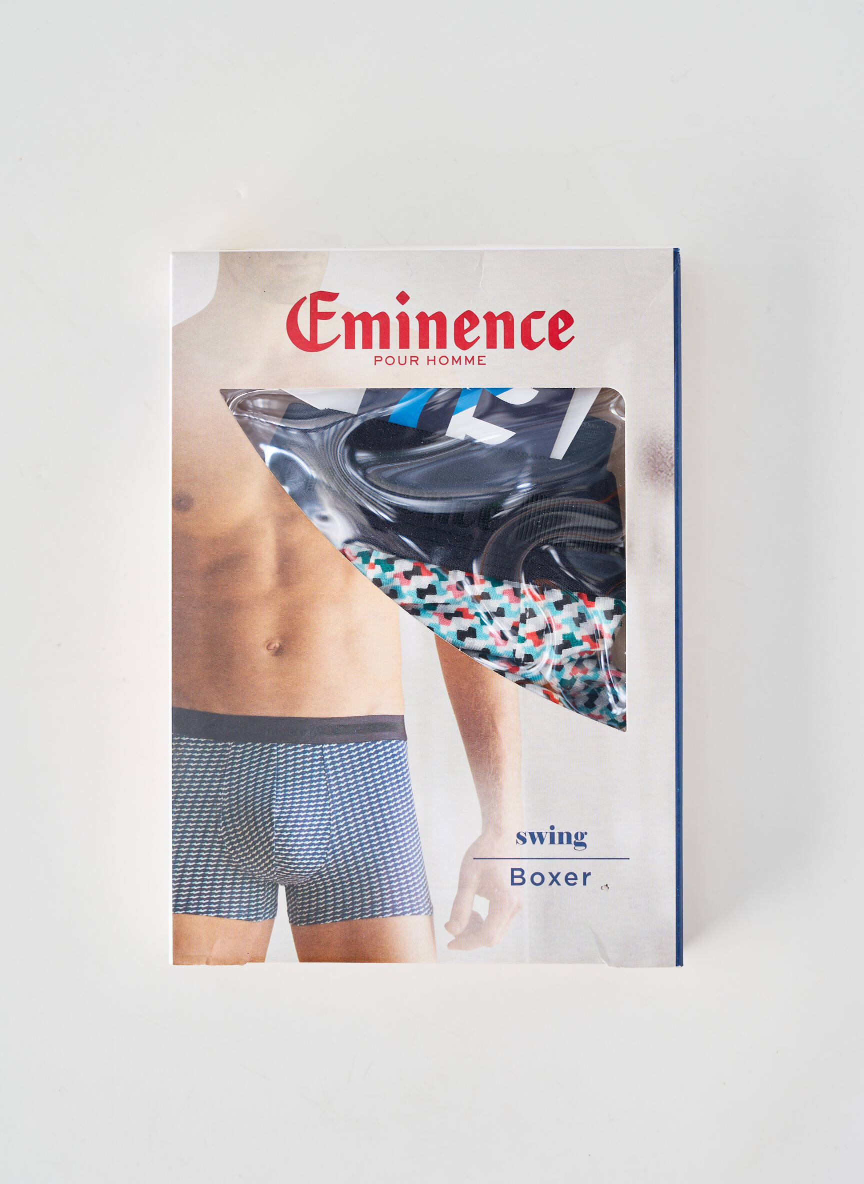 Boxer stretch bleu EMINENCE homme