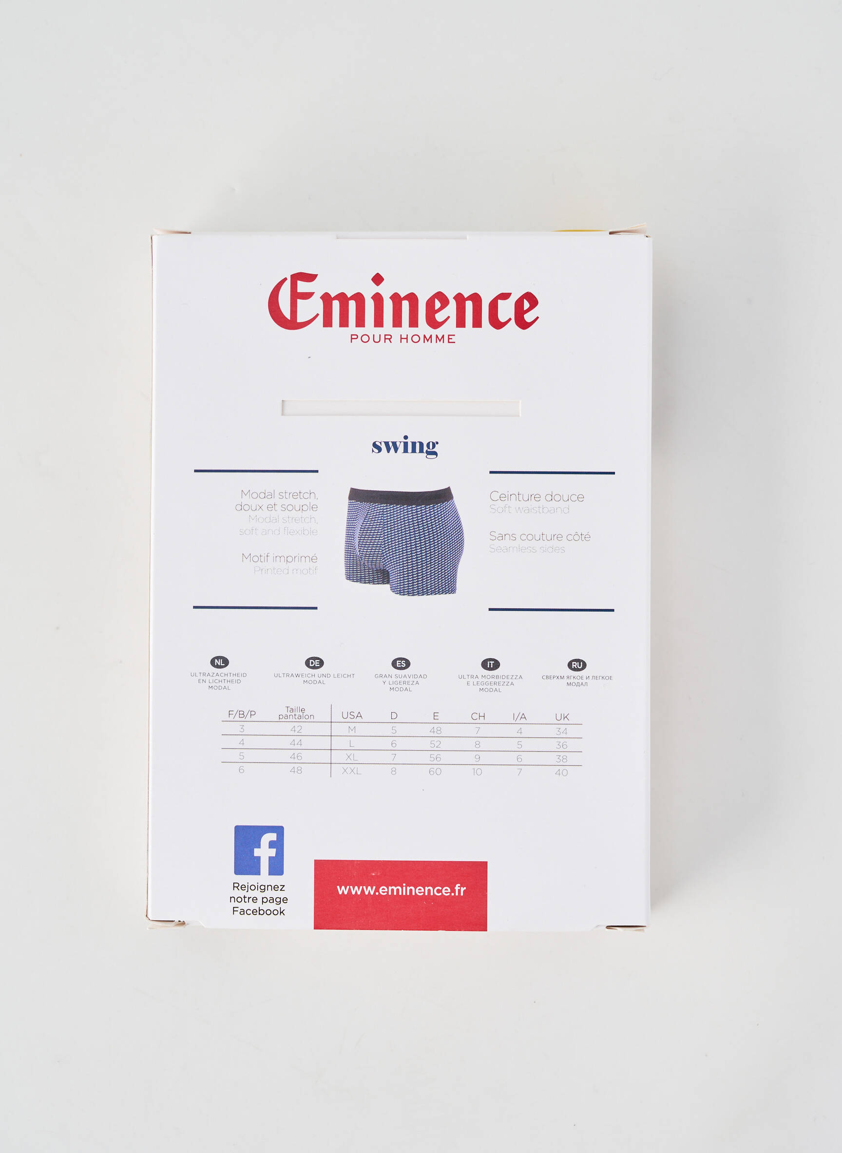 Boxer stretch bleu EMINENCE homme