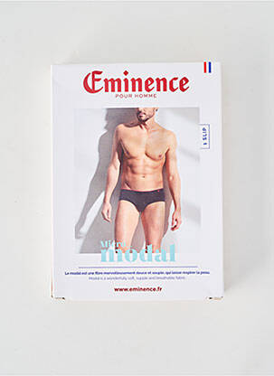 Slip tissage popeline noir EMINENCE homme
